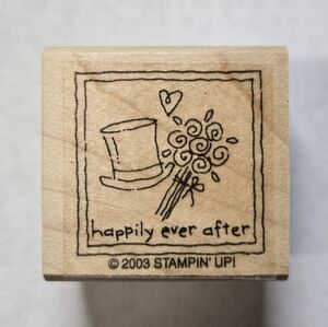 Stampin' Up! Happily Ever After Rubber Craft Stamp 2003 - Excellent Condition